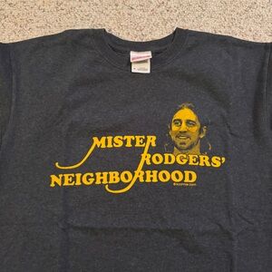 Aaron Rodgers Green Bay Packers Mister Rodgers' Neighborhood Graphic T-Shirt